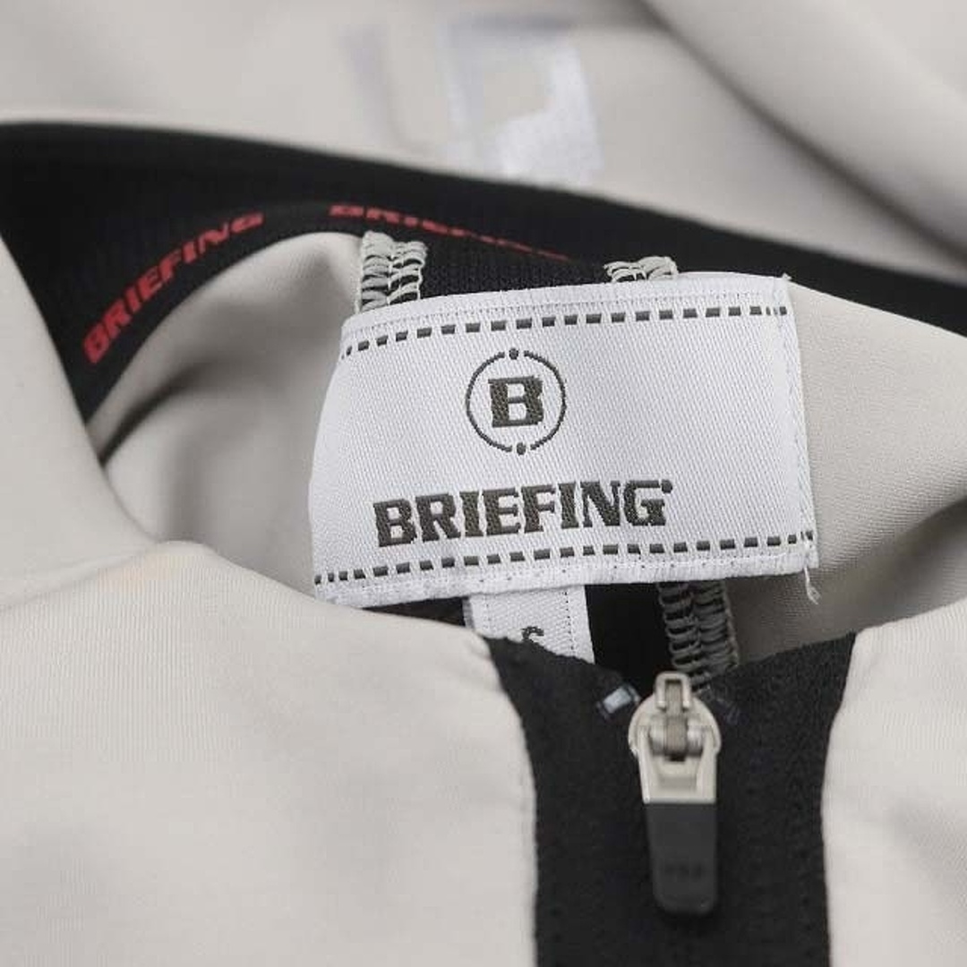 BRIEFING(ブリーフィング)のブリーフィング ハーフジップカットソー 長袖 プルオーバー S グレー 黒 レディースのトップス(カットソー(長袖/七分))の商品写真