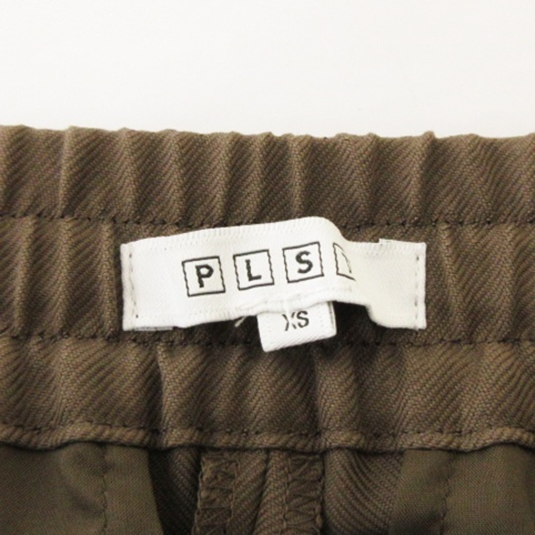 PLST(プラステ)のプラステ ツイル ドロスト テーパード パンツ スラックス 茶 ブラウン XS レディースのパンツ(その他)の商品写真