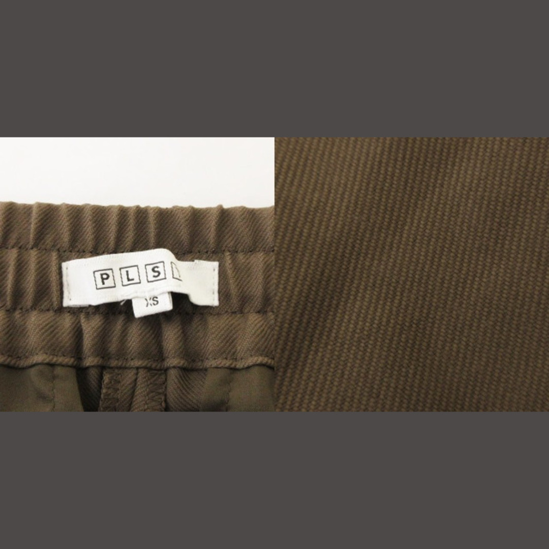 PLST(プラステ)のプラステ ツイル ドロスト テーパード パンツ スラックス 茶 ブラウン XS レディースのパンツ(その他)の商品写真