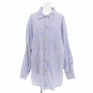 アングリッド 22SS WEB限定 ストライプルーズシャツ 長袖 F 白 青