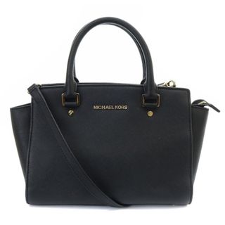 マイケルコース(Michael Kors)のマイケルコース ハンドバッグ ショルダーバッグ 2way レザー ロゴ 黒(ショルダーバッグ)