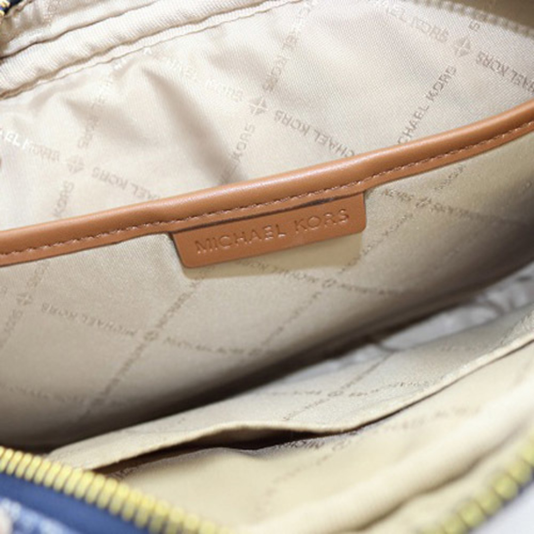 Michael Kors(マイケルコース)のマイケルコース デニム ショルダーバッグ 切替 レザー 茶色 青 レディースのバッグ(ショルダーバッグ)の商品写真