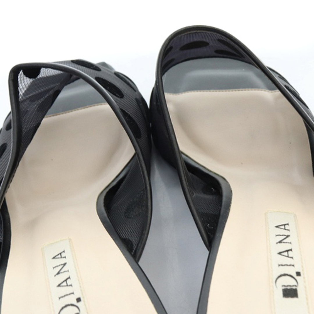 DIANA(ダイアナ)のダイアナ ドット柄 サンダル ミュール スクエアトゥ XL 25cm 黒 レディースの靴/シューズ(サンダル)の商品写真