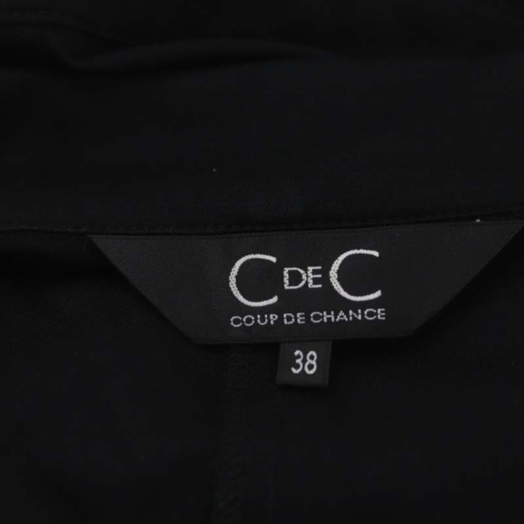 COUP DE CHANCE(クードシャンス)のクードシャンス スーツ テーラードジャケット フレアスカート 38 M 黒 レディースのフォーマル/ドレス(スーツ)の商品写真