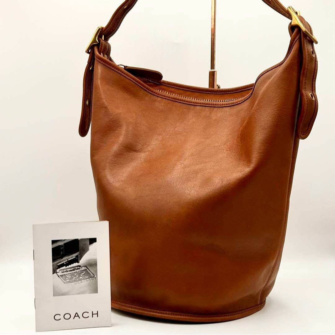 COACH(コーチ)のX448【オールドコーチ】ショルダーバッグ　バケツ型　グラブタンレザー　本革 レディースのバッグ(ショルダーバッグ)の商品写真