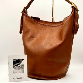 コーチ(COACH)のX448【オールドコーチ】ショルダーバッグ　バケツ型　グラブタンレザー　本革(ショルダーバッグ)