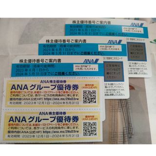 エーエヌエー(ゼンニッポンクウユ)(ANA(全日本空輸))のANA株主優待券3枚☆2024年5月31日まで　　株主優待　優待券(その他)