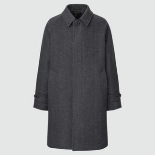 ユニクロ(UNIQLO)のUNIQLO シングルブレストコート ヘリンボーン(ステンカラーコート)