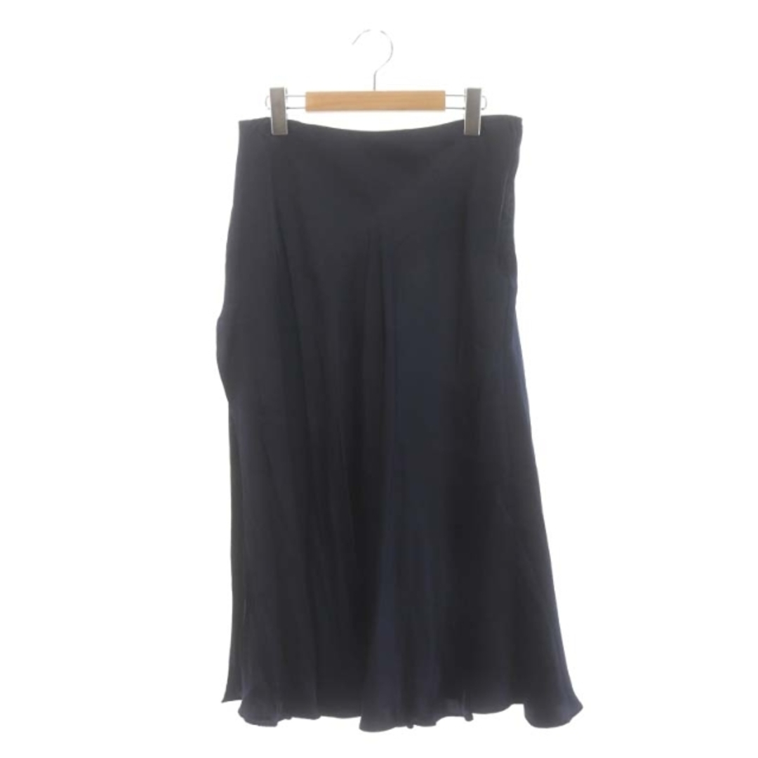 DEUXIEME CLASSE(ドゥーズィエムクラス)のドゥーズィエムクラス サテンスカート ロング フレア 36 紺 ネイビー レディースのスカート(ロングスカート)の商品写真