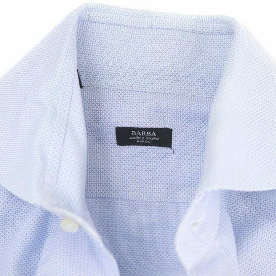 BARBA(バルバ)のバルバ カッタウェイ長袖シャツ 38/15 水色 ライトブルー /MI ■OS メンズのトップス(シャツ)の商品写真