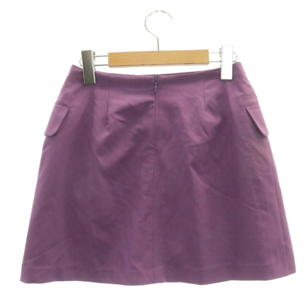 EVRIS(エヴリス)のエヴリス EVRIS ラップデザインミニスカート タイト S 紫 パープル レディースのスカート(ミニスカート)の商品写真