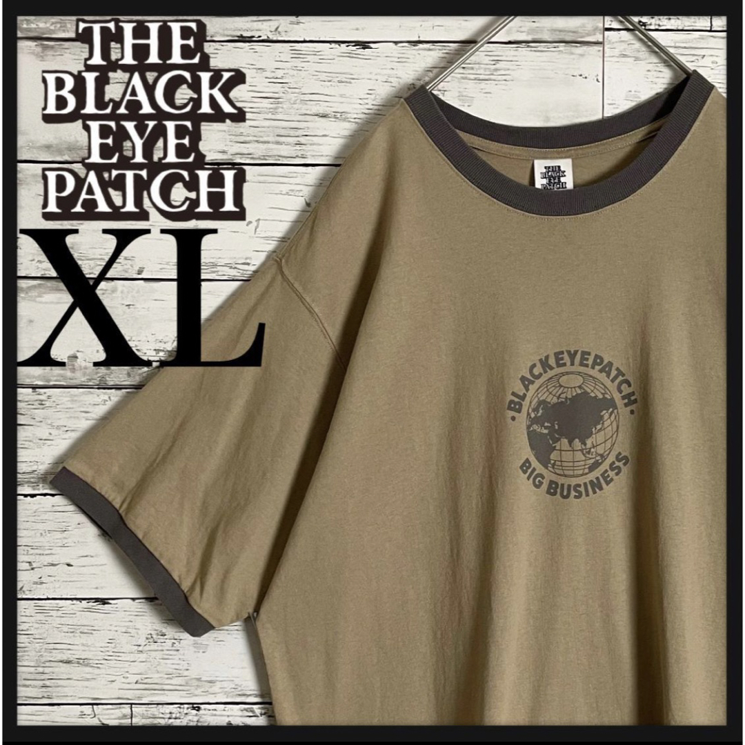 【希少XLサイズ】ブラックアイパッチ リンガーシャツ Tシャツ センターロゴ メンズのトップス(Tシャツ/カットソー(半袖/袖なし))の商品写真