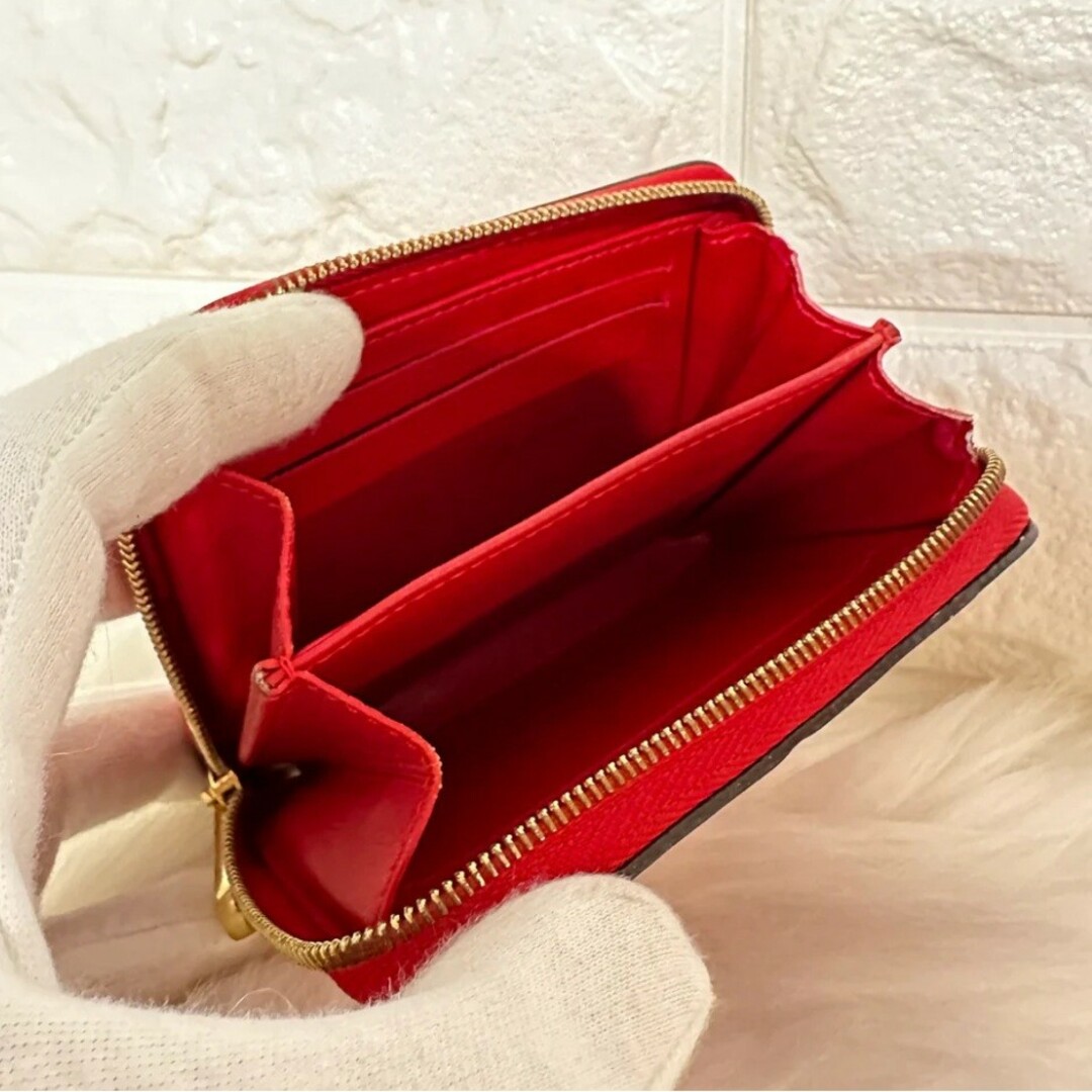 LOUIS VUITTON(ルイヴィトン)のルイヴィトン コインパース ヴェルニ ジッピー スリーズ 財布 レッド 赤 レディースのファッション小物(財布)の商品写真