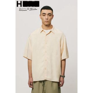 ビューティアンドユースユナイテッドアローズ(BEAUTY&YOUTH UNITED ARROWS)のH BEAUTY&YOUTH レーヨンシャツ ナチュラル Sサイズ(シャツ)