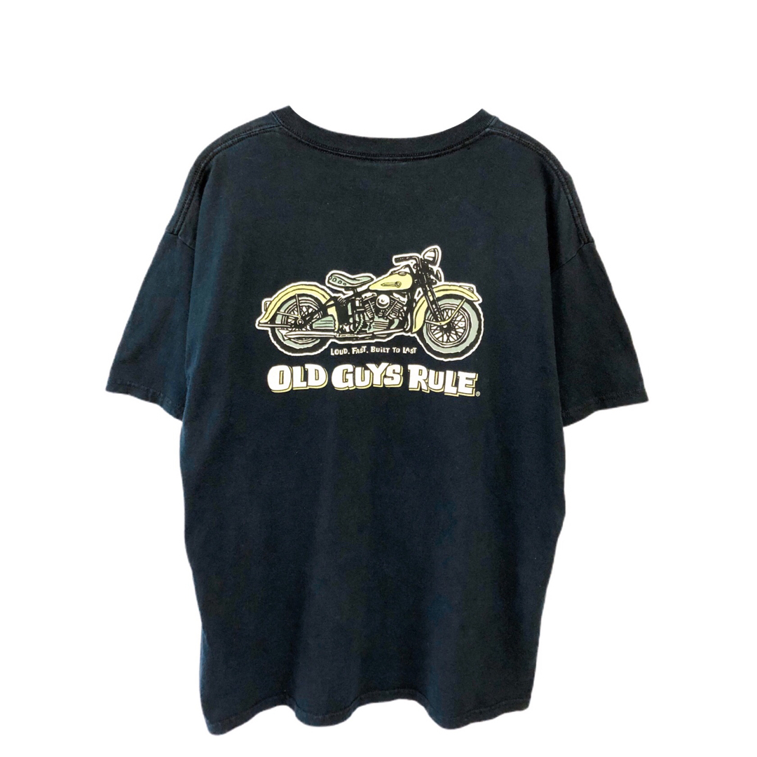 OLD GUYS RULE　Tシャツ　L　黒　USA古着 メンズのトップス(Tシャツ/カットソー(半袖/袖なし))の商品写真