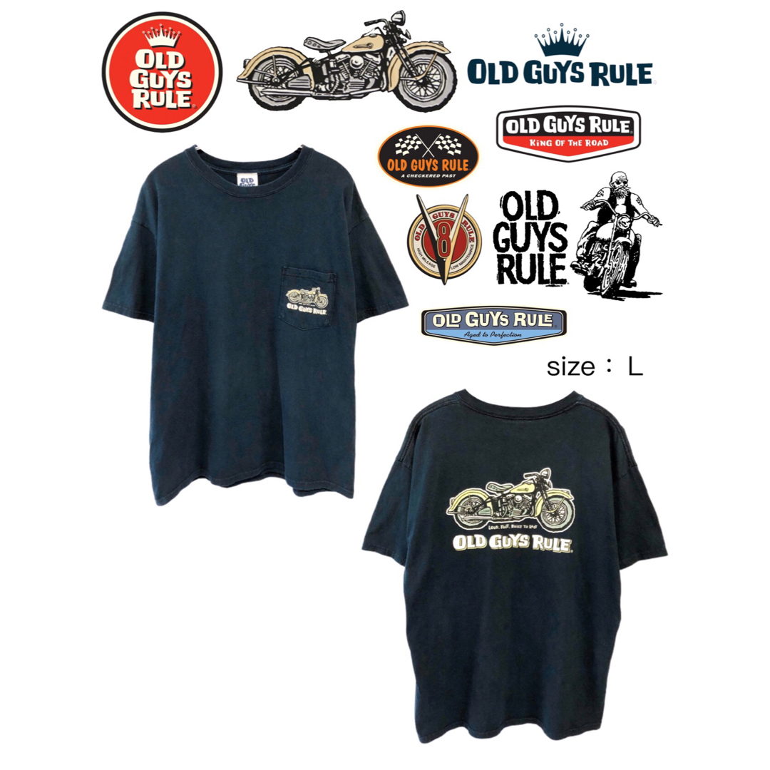 OLD GUYS RULE　Tシャツ　L　黒　USA古着 メンズのトップス(Tシャツ/カットソー(半袖/袖なし))の商品写真