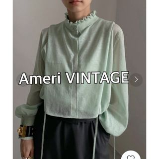 アメリヴィンテージ(Ameri VINTAGE)のAmeriアメリヴィンテージ　レイヤードシアーニットセット★ミントグリーン(ニット/セーター)