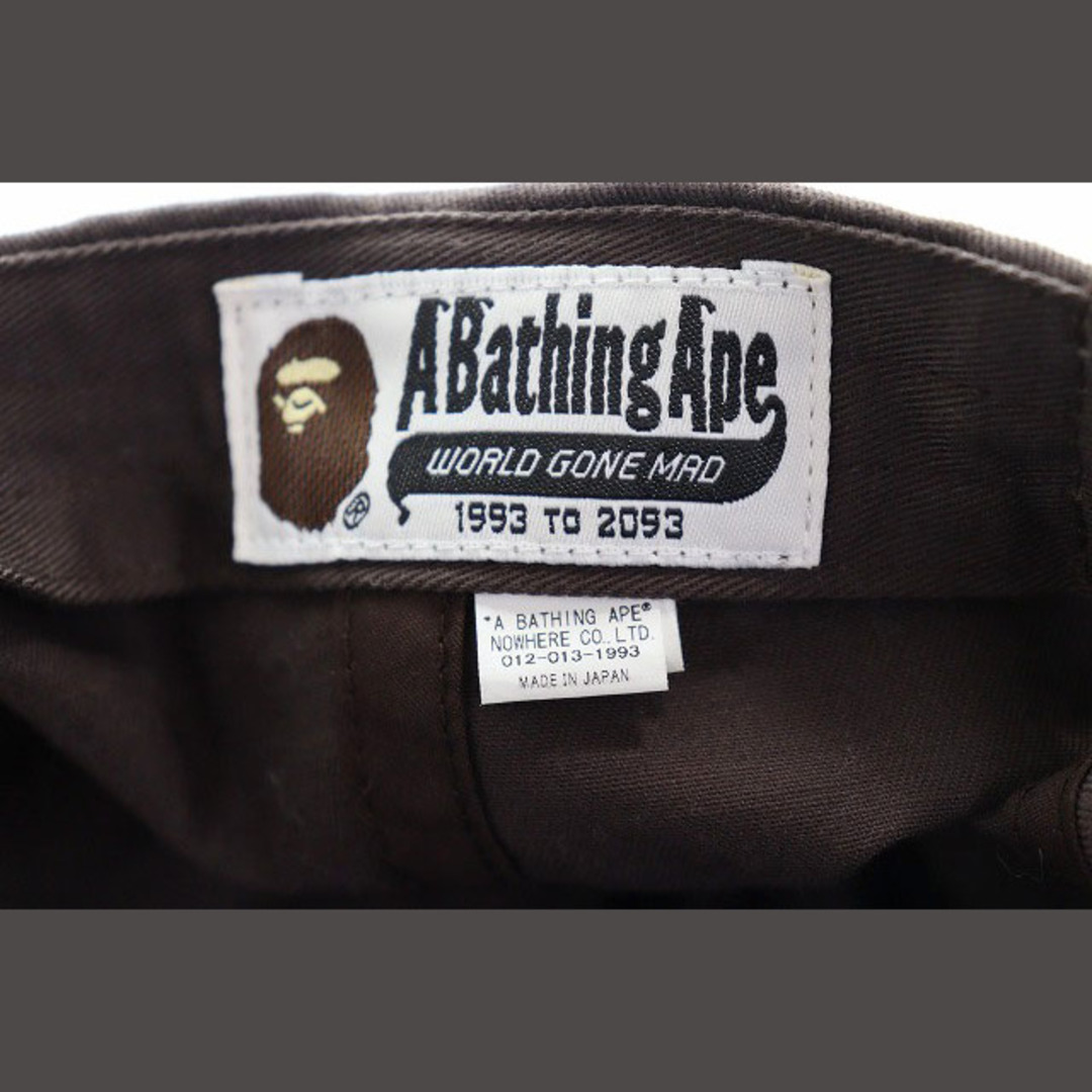 A BATHING APE(アベイシングエイプ)のアベイシングエイプ A BATHING APE 6PANEL CAP BROWN メンズの帽子(その他)の商品写真