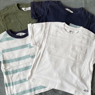 エイチアンドエム(H&M)のH&M 子供服Tシャツ4枚セット、着回しの利く無地と柄入り(Tシャツ/カットソー)