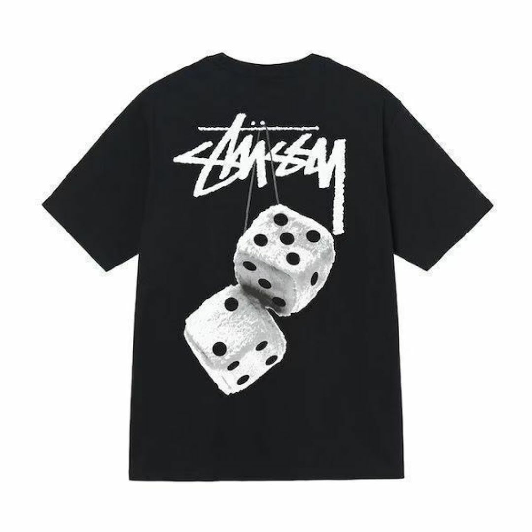 STUSSY(ステューシー)のステューシーSTUSSY FUZZY DICE Tシャツ L 黒　ブラック メンズのトップス(Tシャツ/カットソー(半袖/袖なし))の商品写真