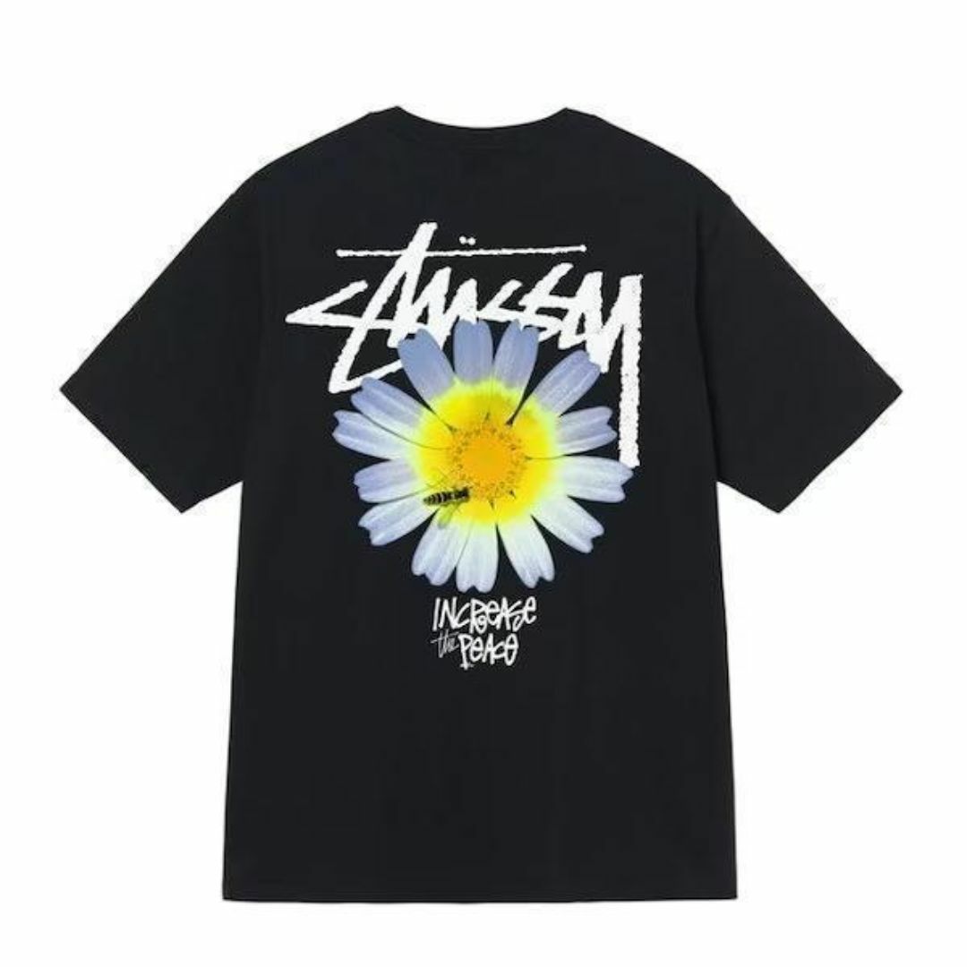 STUSSY(ステューシー)のステューシー STUSSY ITP FLOWER Tシャツ　黒　ブラック　L メンズのトップス(Tシャツ/カットソー(半袖/袖なし))の商品写真