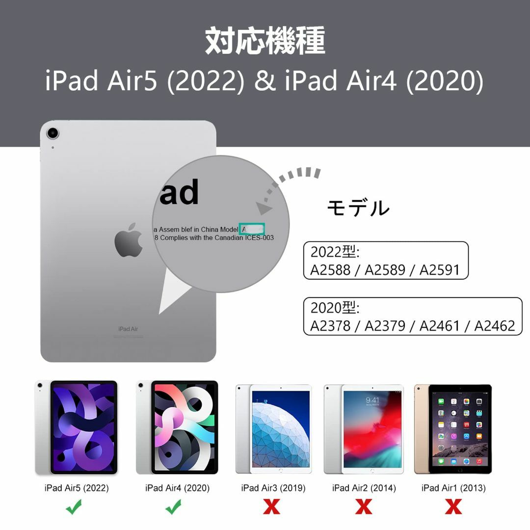 【色: ブラック+オレンジ】Timecity iPad Air ケース 第 5  スマホ/家電/カメラのPC/タブレット(タブレット)の商品写真