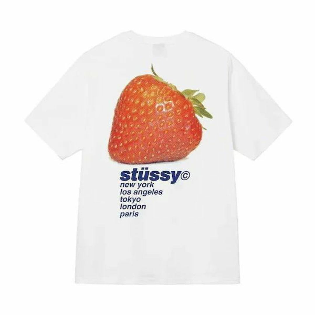 STUSSY(ステューシー)のステューシー STUSSY STRAWBERRY TEE  L 白　ホワイト メンズのトップス(Tシャツ/カットソー(半袖/袖なし))の商品写真