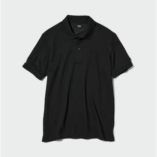 ユニクロ(UNIQLO)の新品 UNIQLO ユニクロ ドライ カノコ ポロシャツ 半袖 メンズ M 黒 (ポロシャツ)