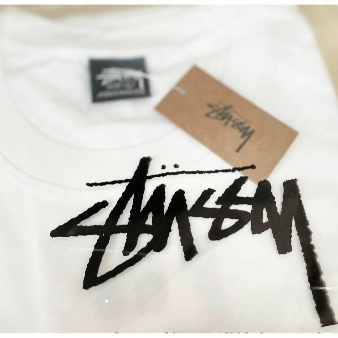 STUSSY(ステューシー)のSTUSSY Tシャツ Basic Stussy Tee 白　ホワイト　L メンズのトップス(Tシャツ/カットソー(半袖/袖なし))の商品写真