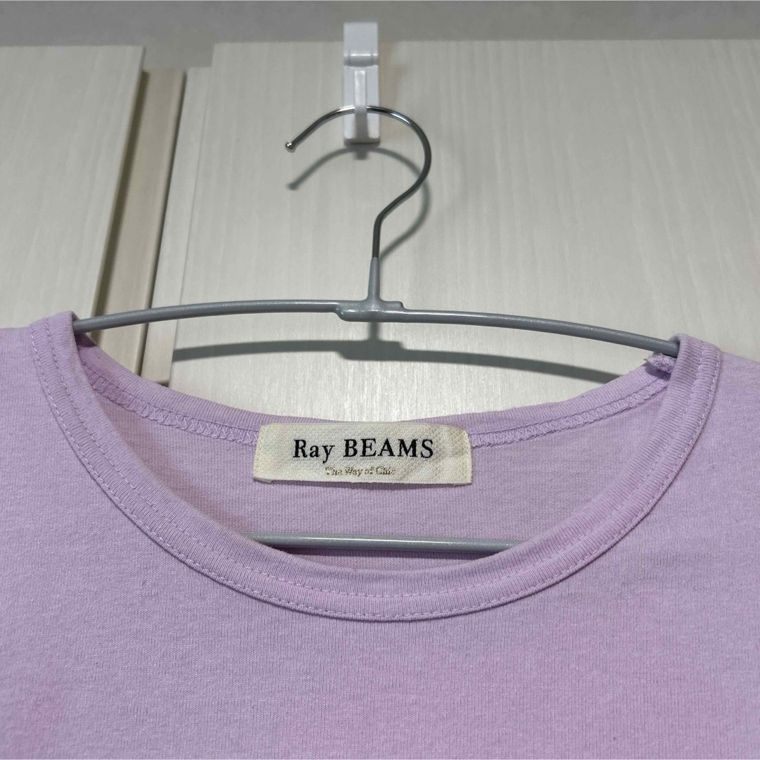 Ray BEAMS(レイビームス)のRay BEAMS/ラインフリルスリーブクルーネックTシャツ レディースのトップス(Tシャツ(半袖/袖なし))の商品写真