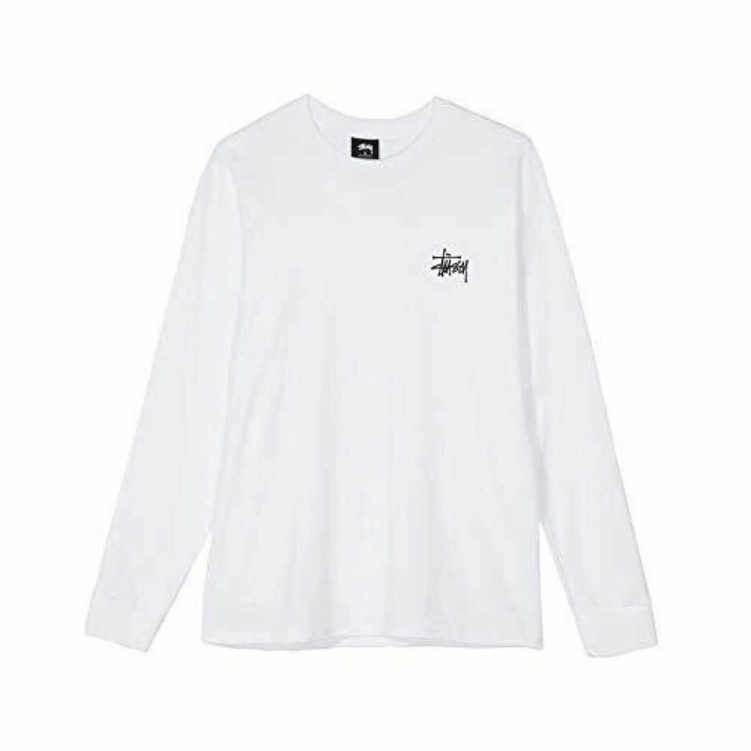 STUSSY(ステューシー)のステューシー BASIC STUSSY L/S TEE ロングスリーブ　白　L メンズのトップス(Tシャツ/カットソー(七分/長袖))の商品写真