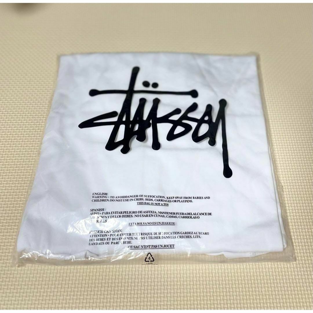 STUSSY(ステューシー)のステューシー BASIC STUSSY L/S TEE ロングスリーブ　白　L メンズのトップス(Tシャツ/カットソー(七分/長袖))の商品写真