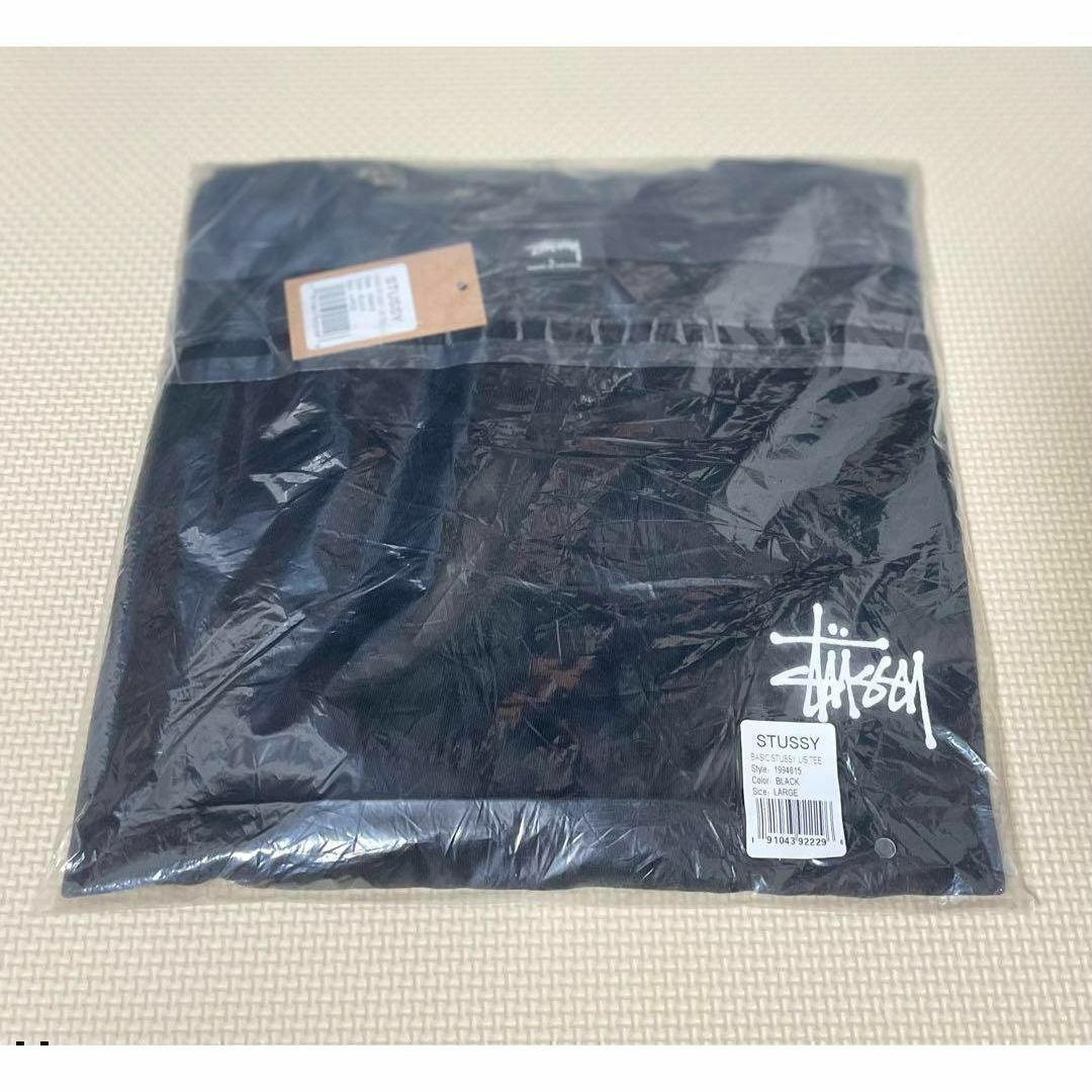 STUSSY(ステューシー)のステューシー BASIC STUSSY L/S TEE ロングスリーブ　黒　L メンズのトップス(Tシャツ/カットソー(七分/長袖))の商品写真