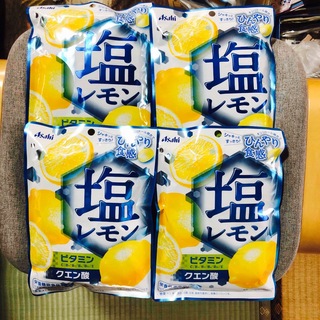 アサヒ 飴　塩レモンキャンディ クエン酸 62g　4袋　熱中症予防　まとめ売り(菓子/デザート)