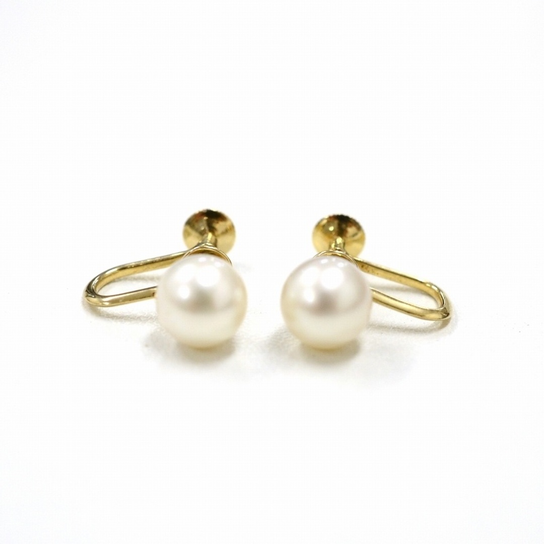 MIKIMOTO(ミキモト)のミキモト(MIKIMOTO) K14YG パール7.6mm イヤリング 2.8g 【中古】 JA-18736 レディースのアクセサリー(イヤリング)の商品写真