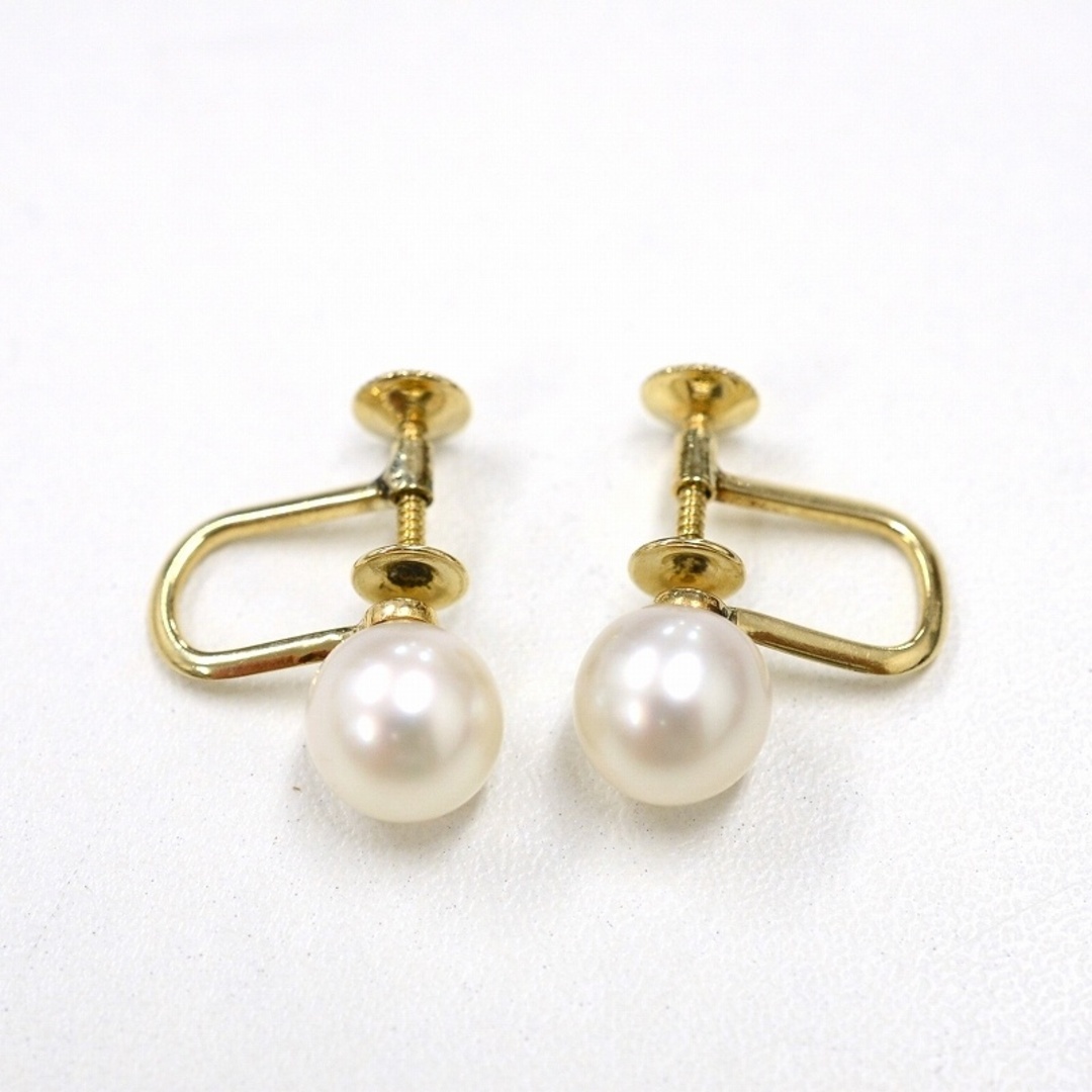 MIKIMOTO(ミキモト)のミキモト(MIKIMOTO) K14YG パール7.6mm イヤリング 2.8g 【中古】 JA-18736 レディースのアクセサリー(イヤリング)の商品写真