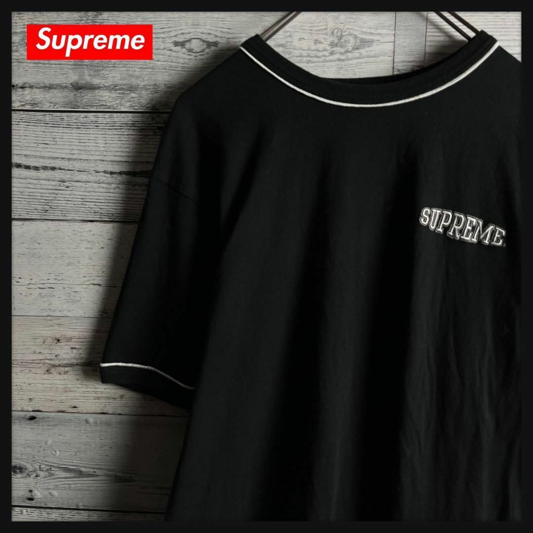 Supreme(シュプリーム)の【希少カラー】シュプリーム☆ 刺繍ロゴ入りリンガーTシャツ 希少デザイン メンズのトップス(Tシャツ/カットソー(半袖/袖なし))の商品写真