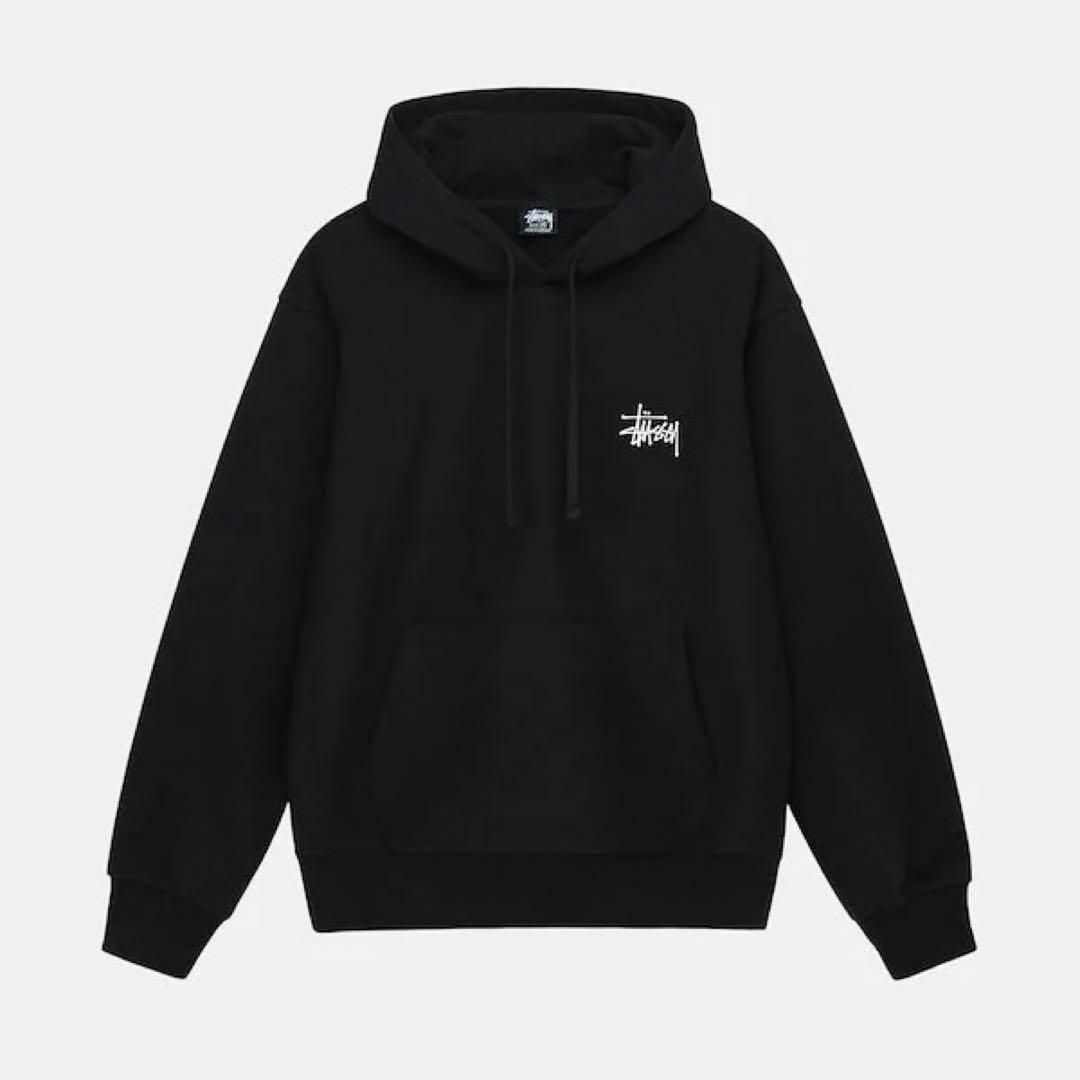 STUSSY(ステューシー)のステューシー STUSSY BASIC STUSSY HOODie L 黒 メンズのトップス(パーカー)の商品写真