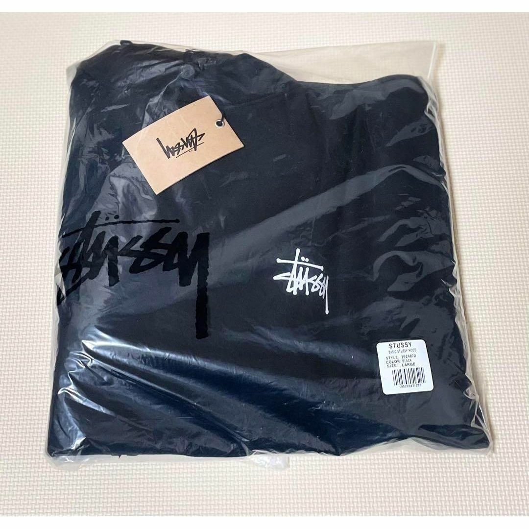 STUSSY(ステューシー)のステューシー STUSSY BASIC STUSSY HOODie L 黒 メンズのトップス(パーカー)の商品写真