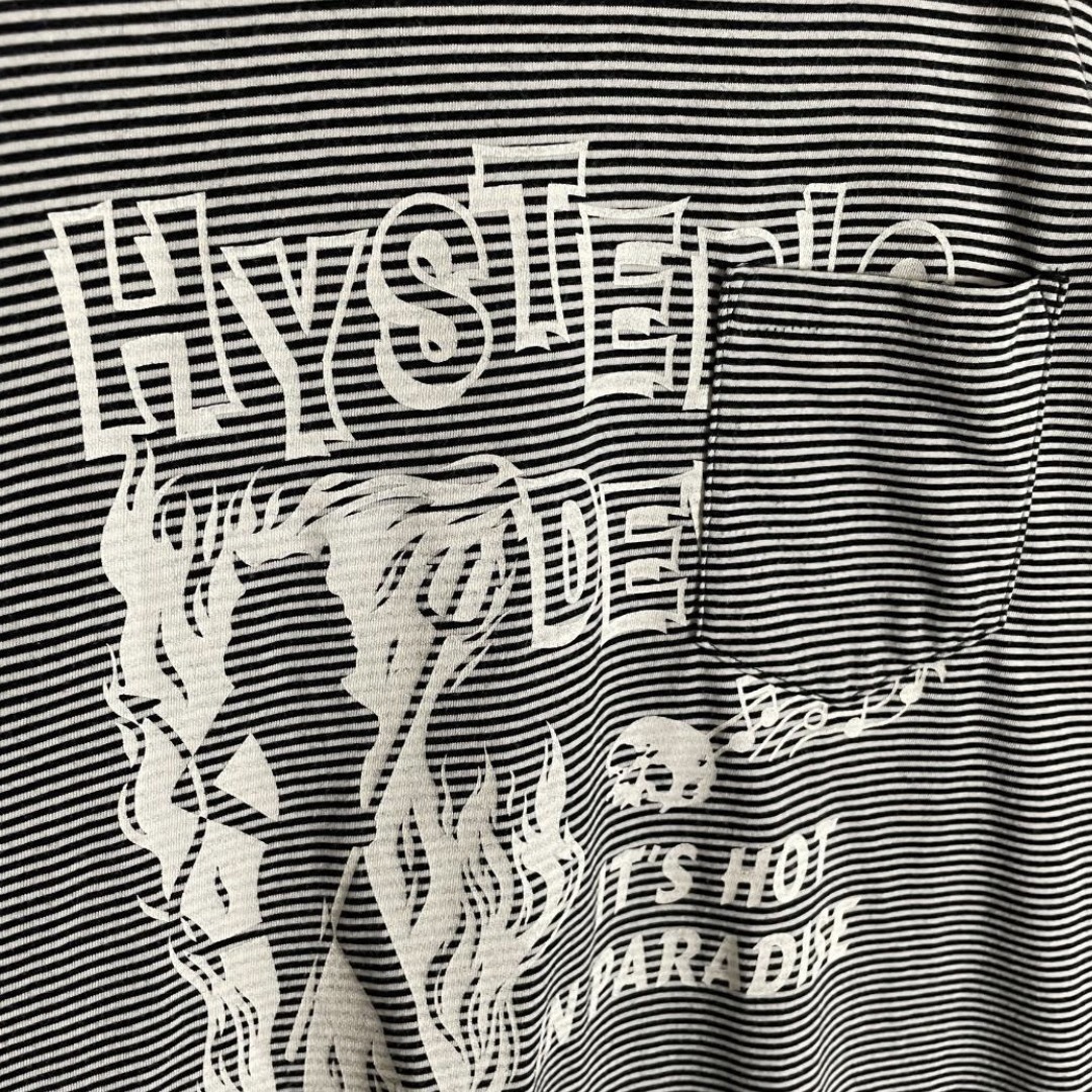 HYSTERIC GLAMOUR(ヒステリックグラマー)の【希少デザイン】ヒステリックグラマー Tシャツ センターヒスガール ボーダー メンズのトップス(Tシャツ/カットソー(半袖/袖なし))の商品写真