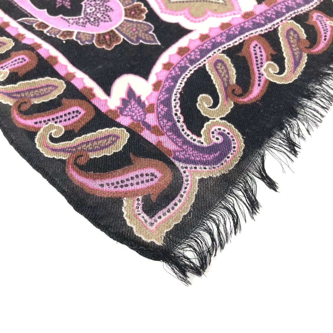 ETRO(エトロ)のエトロ ETRO ペイズリー フリンジ ショール スカーフ シルク ブラック レディースのファッション小物(バンダナ/スカーフ)の商品写真