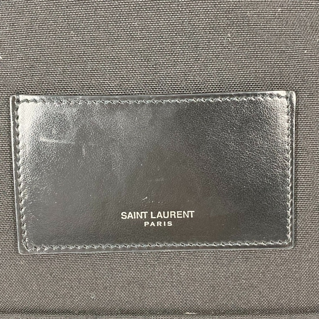 Saint Laurent(サンローラン)のサンローランパリ SAINT LAURENT PARIS ロゴ 650617 カバン バックパック リュックサック レザー/キャンバス ブラック メンズのバッグ(バッグパック/リュック)の商品写真