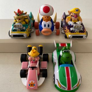 ニンテンドウ(任天堂)のスーパーマリオ　マリオカートプルバックカー5点セット　新品(キャラクターグッズ)