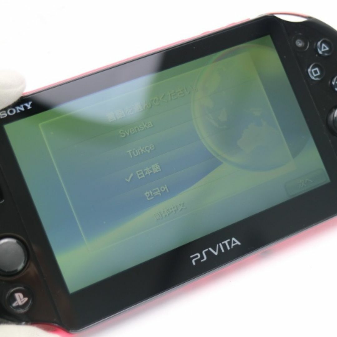 SONY(ソニー)の超美品 PCH-2000 PS VITA ピンク/ブラック  M333 エンタメ/ホビーのゲームソフト/ゲーム機本体(携帯用ゲーム機本体)の商品写真