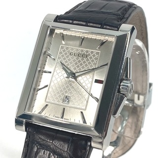 グッチ(Gucci)のグッチ GUCCI レクタングル YA138407 ウォッチウォッチ 腕時計 SS シルバー(腕時計(アナログ))