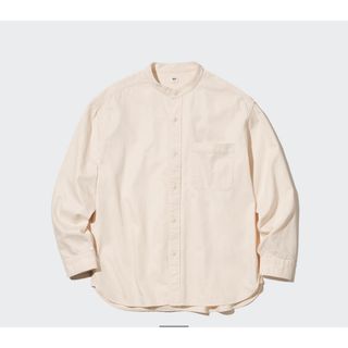 ユニクロ(UNIQLO)のUNIQLO ユニクロ デニムオーバーサイズ スタンドカラーシャツ S(シャツ)