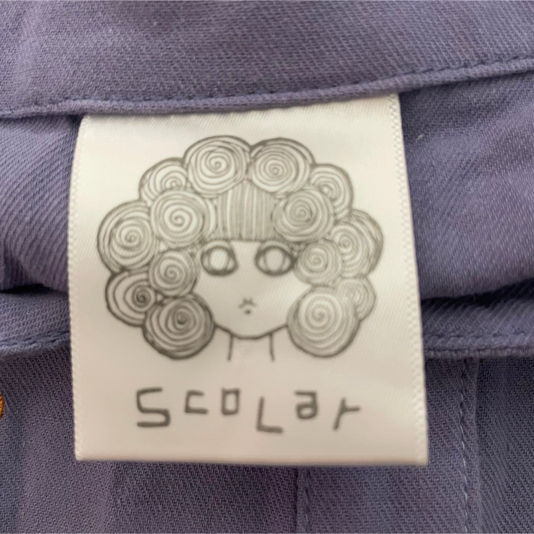 ScoLar(スカラー)のScoLar　スカラー　ワンピース　猫　刺繍　フレア　コットン１００％　前開き レディースのワンピース(ロングワンピース/マキシワンピース)の商品写真
