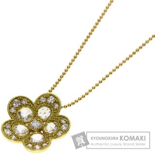 SELECT JEWELRY フラワーモチーフ ダイヤモンド ネックレス K18YG レディース(ネックレス)