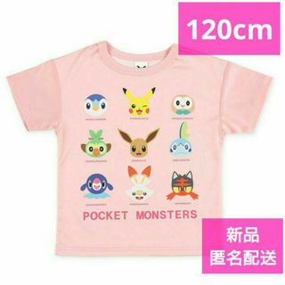 120cm 女の子 ポケモン ピンク Tシャツ 半袖 ピカチュウ イーブイ