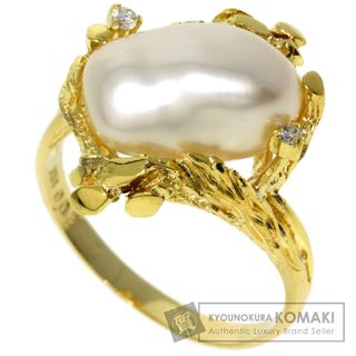 SELECT JEWELRY パール 真珠 ダイヤモンド リング・指輪 K18YG レディース(リング(指輪))